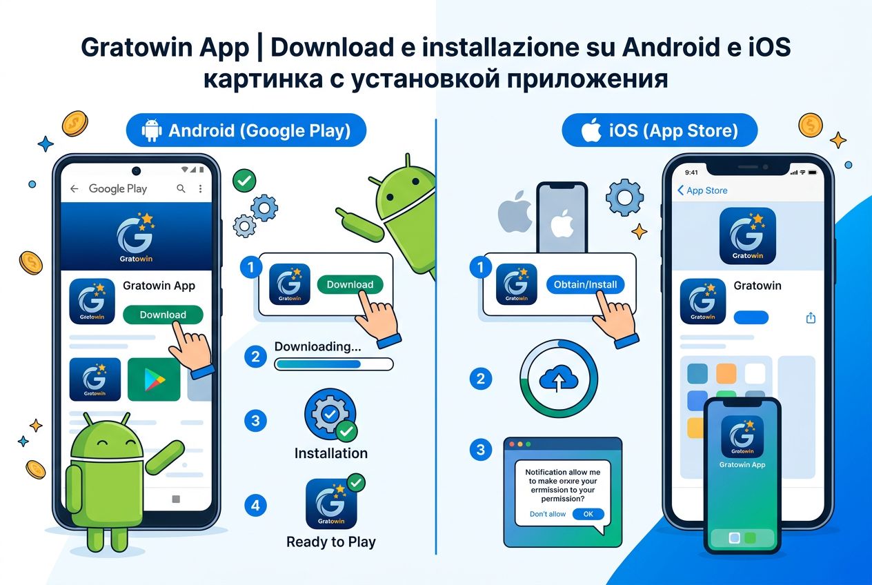 Gratowin App | Download e installazione su Android e iOS